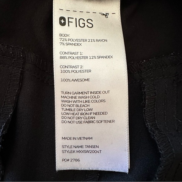 Figs Tansen Jogger Scrub Pants Technical Support Black Size XL/T PO 2786 - Picture 9 of 14